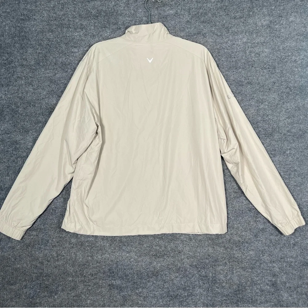 NWT Callaway Golf X Series Men Medium The Glenlivet Logo Tan Zip Pullover Jacket